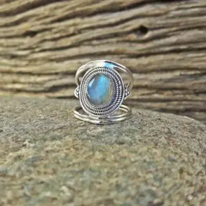 Blue Labradorite Ethnic Ring