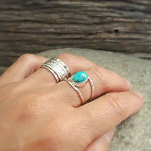 Fine ring in turquoise