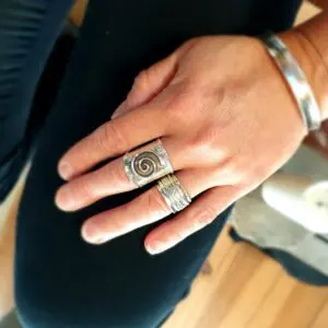 Anillos ajustables plateados