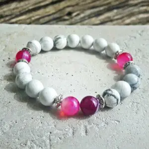 Armband van howliet en agaat