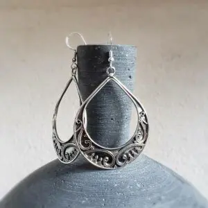 Ethnic silver earrings