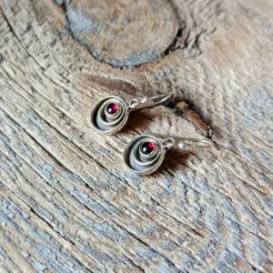 Small garnet earrings