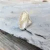Golden rutilated quartz ring