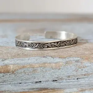 NEPAL ethnic silver bangle
