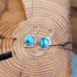 Pendientes plata y turquesa
