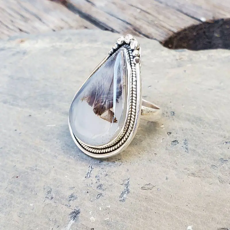 BOHÈME dendritic opal ring