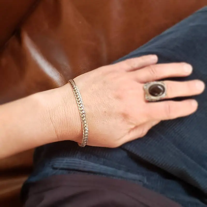 pulsera-de-malla-con-serpiente-de-plata-india-4