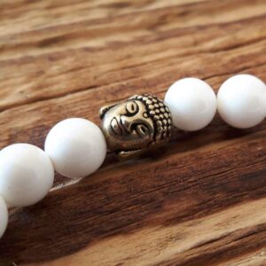 Mala Purity Bracelet - Brass Buddha Bead - Omyoki