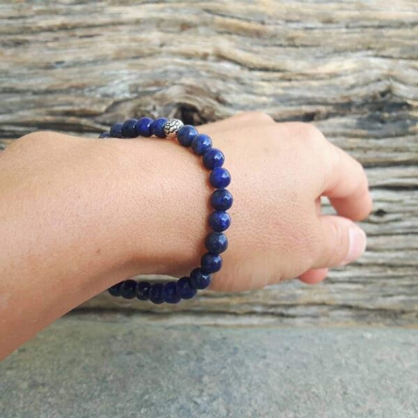 Mala lapis lazuli pulseira