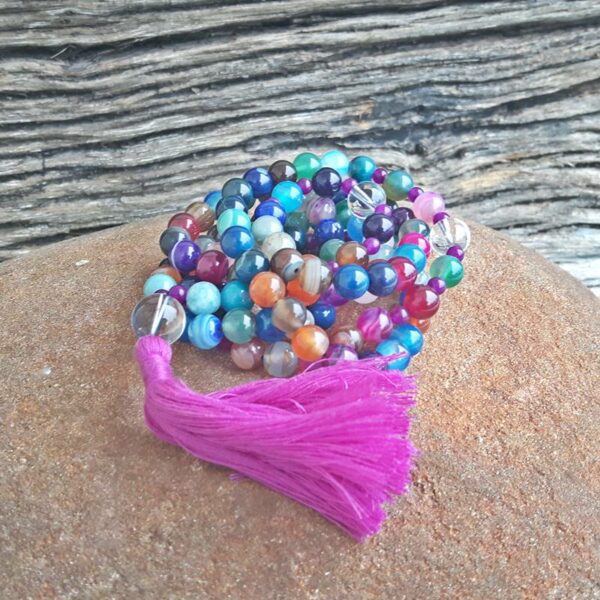 Collier mala multicolore happiness