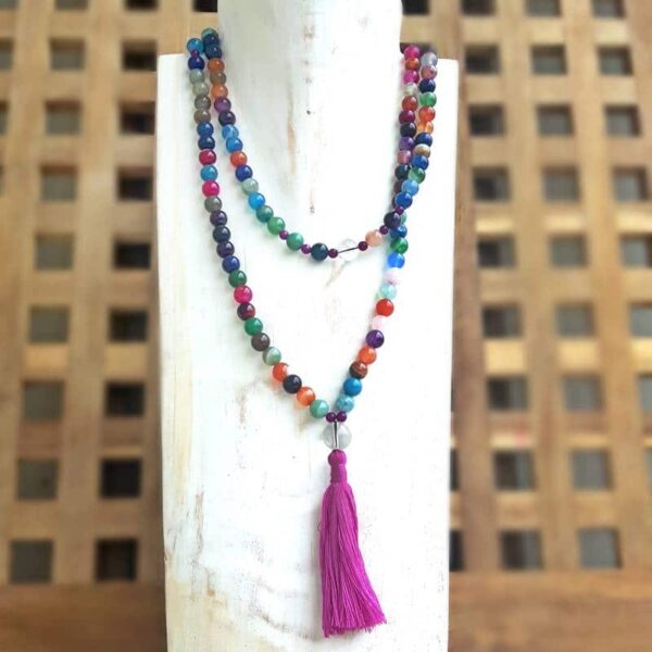 Collier mala multicolore happiness