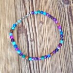 Collier ras de cou multicolore