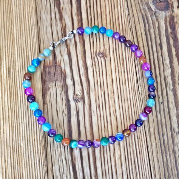 Collier ras de cou multicolore