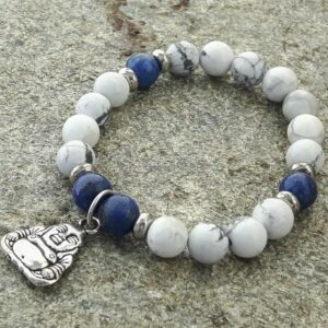 Lapis lazuli and howlite bracelet