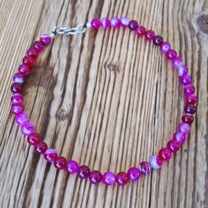 Halsband aus rosa Achat