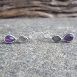 Amethyst earrings EARLOBE