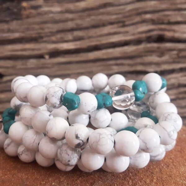 Colar mala de howlite ZEN