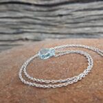 Collier topaze bleue goutte - Omyoki