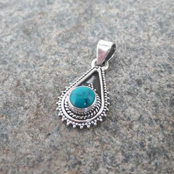 Pendentif turquoise en argent