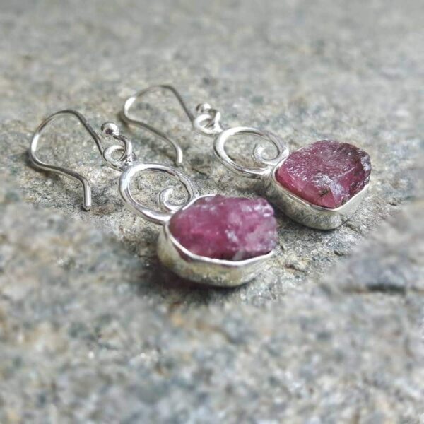 Boucles d'oreilles topaze cerise