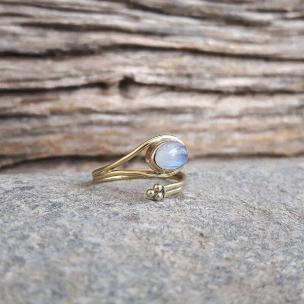 Moonstone ausgefalene Ring