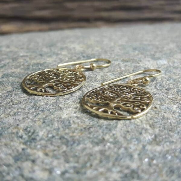 Boucles d'oreilles arbre de vie or - Omyoki