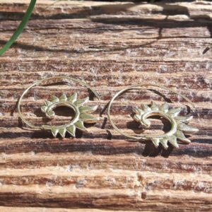 Boucles d'oreilles spirales tribal
