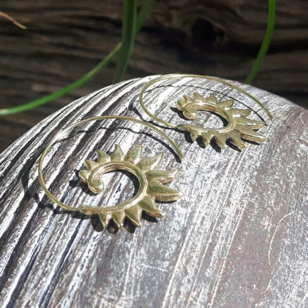 Tribal spiral earrings