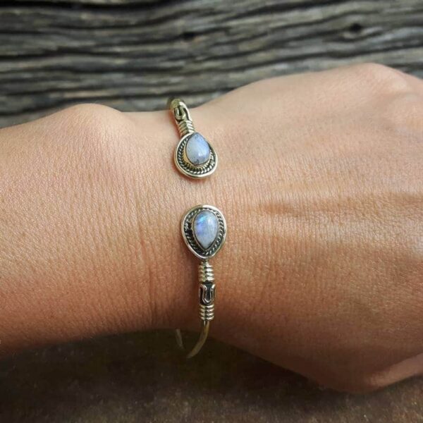 Moonstone ausgefalene Bangle Armband