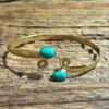 Bracelet jonc turquoise