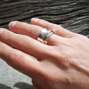 Silver meditation ring