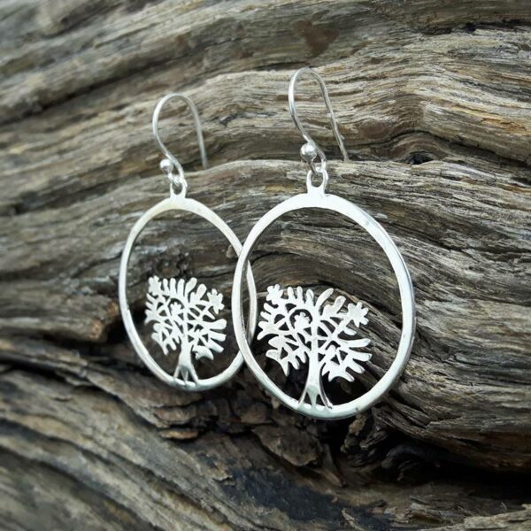 Silver Tree of Life earrings