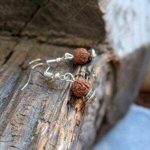 Boucles d'oreilles Rudraksha de l'Himalaya