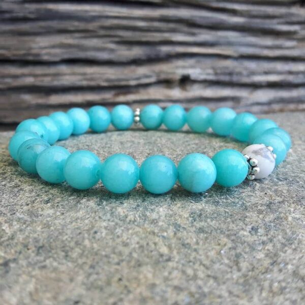 Blue hemimorphite bracelet