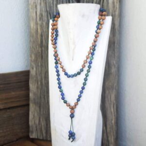 Lapis lazuli mala necklace Aromatherapy