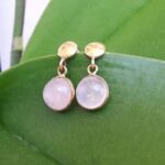 Boucles d'oreilles quartz rose ELA