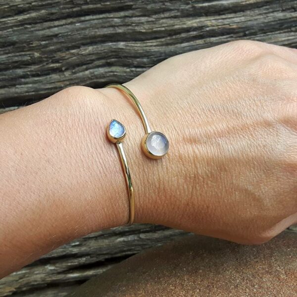 Bracelet jonc quartz rose PI