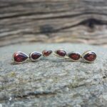 Boucles d'oreilles grenat dorées JOY