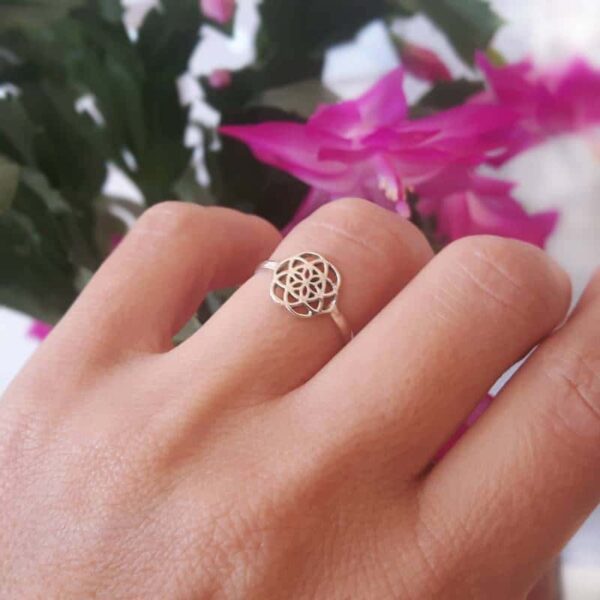 Bague graine de vie argent