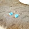 Boucles d'oreilles larimar argent