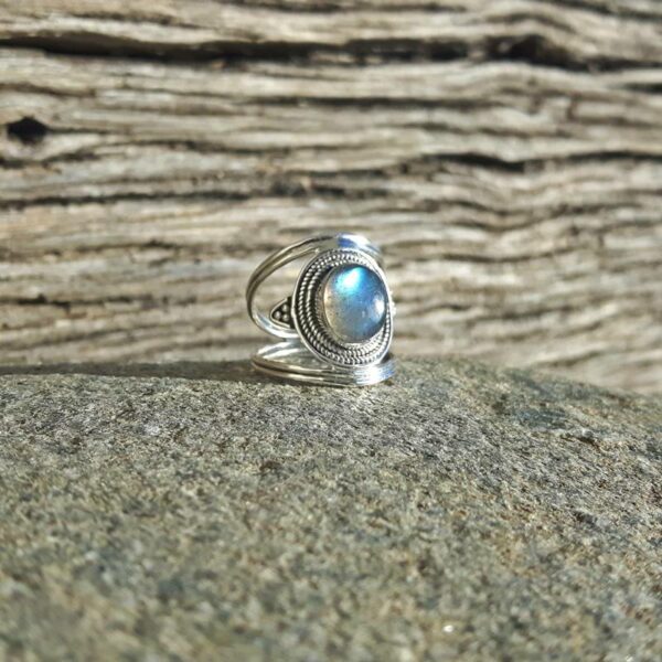 Blue Labradorite Ethnic Ring