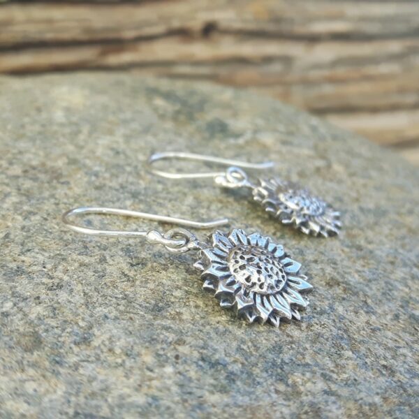 Boucles d'oreilles argent soleil