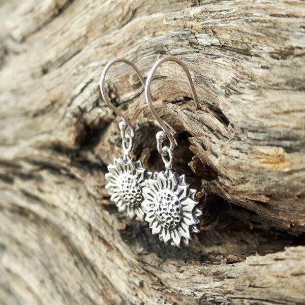 Boucles d'oreilles argent soleil