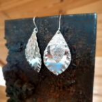 Boucles d'oreilles feuilles d'argent