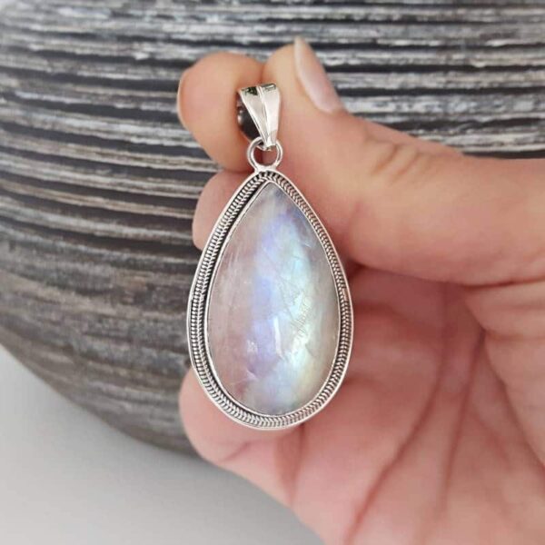 Ethnic moonstone pendant