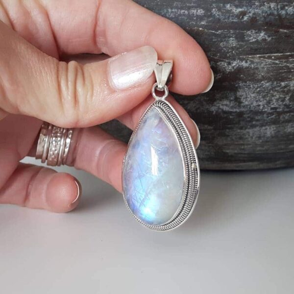 Ethnic moonstone pendant