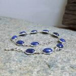 Bracelet lapis lazuli en argent