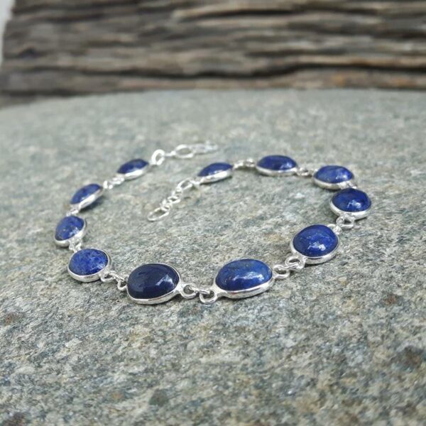 Lapis lazuli armband in zilver