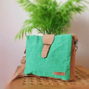 Ethnic-chic handbag NAMASTE dark green