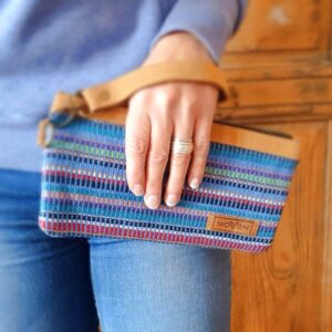 Light blue GOSAÏ clutch bag